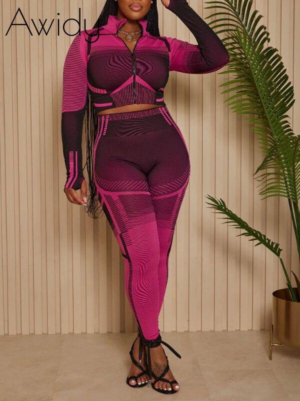 Printed Zip Top & Pants Set--Clearance
