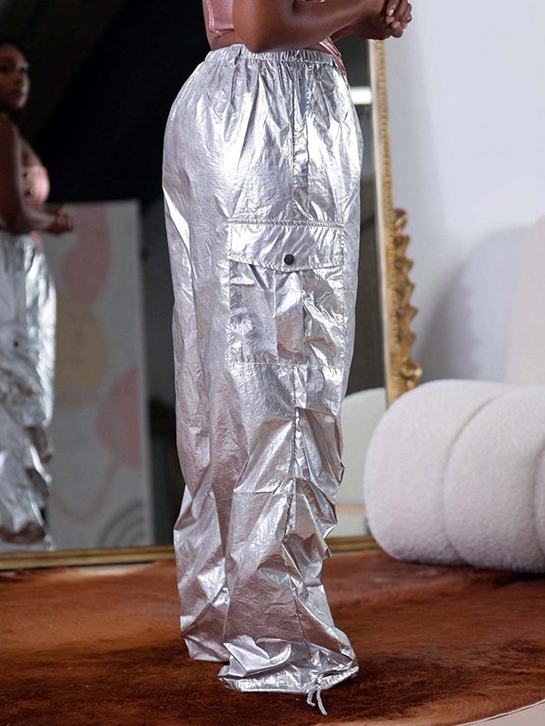 Pantalon cargo métallisé - Liquidation