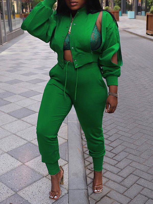 Ensemble veste bomber zippée et pantalon de jogging