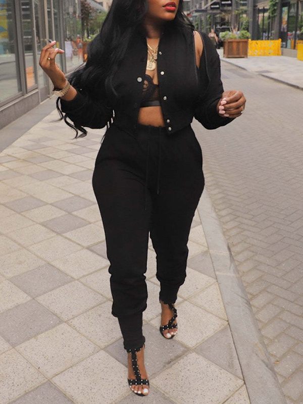 Ensemble veste bomber zippée et pantalon de jogging