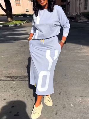 Bedrucktes Top- und Rock-Set – Ausverkauf