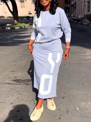 Bedrucktes Top- und Rock-Set – Ausverkauf