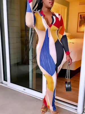 Bedrucktes Polokleid