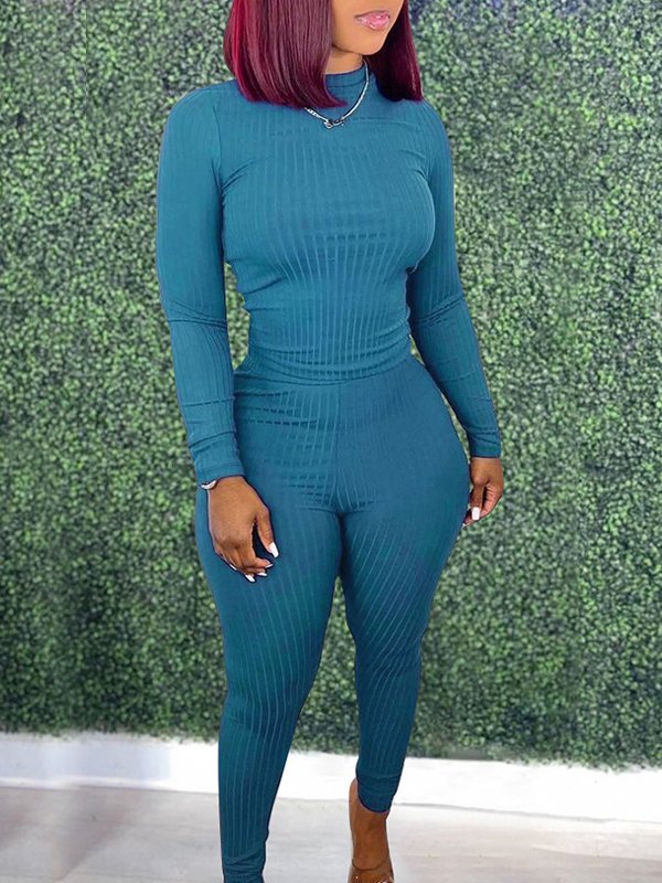 Solid Ribbed 2PC Set