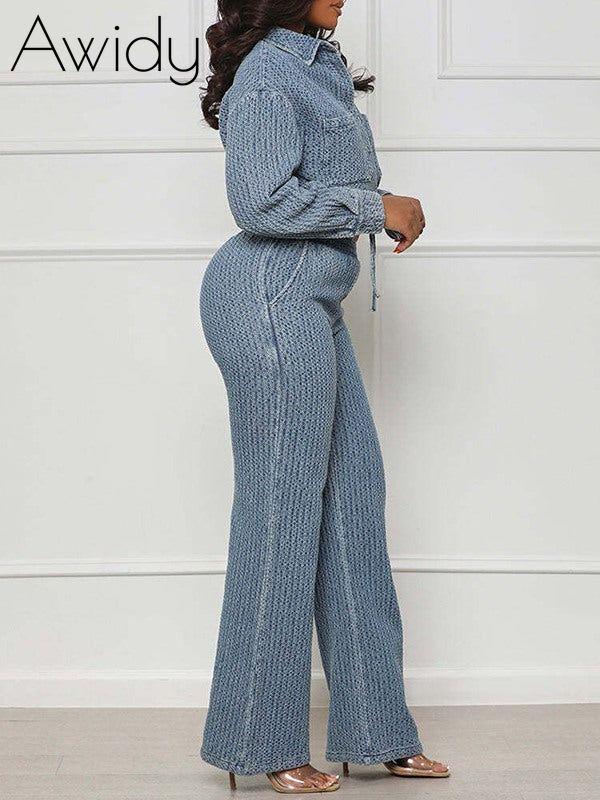 Denim Shirt & Pants Set