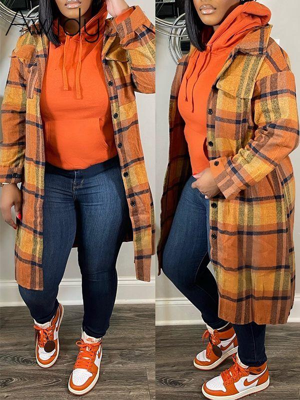 Plaid Shirt Jacket Mustard
