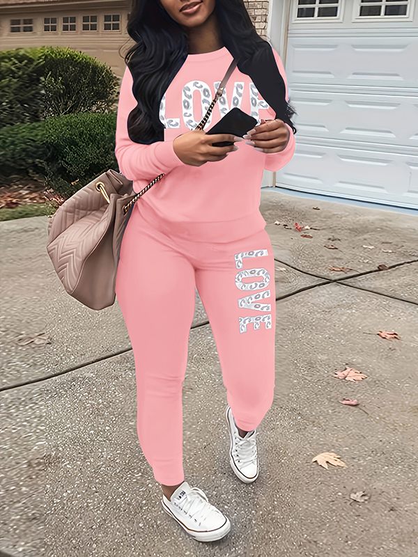 LOVE Sweatshirt- und Hosen-Set