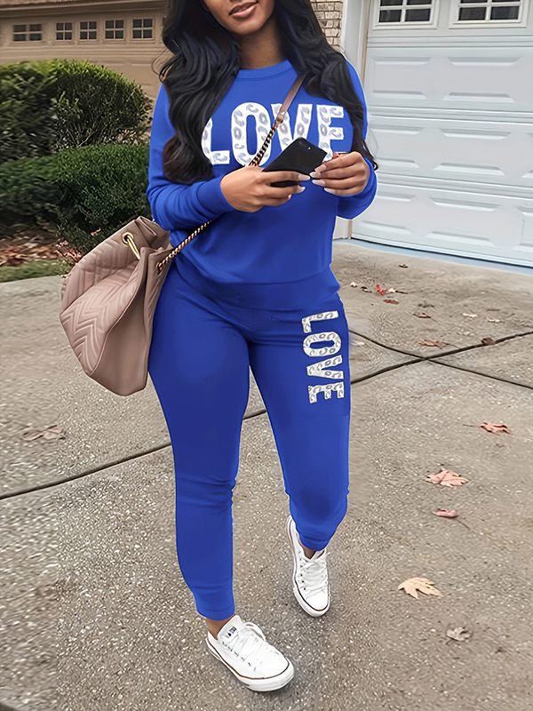 LOVE Sweatshirt- und Hosen-Set