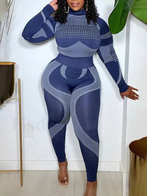 Bedrucktes Oberteil- und Hosen-Set – Ausverkauf