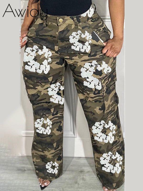 Camo Cargo Pants Olive