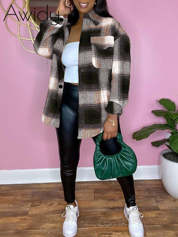 Plaid Shirt Jacket--Clearance