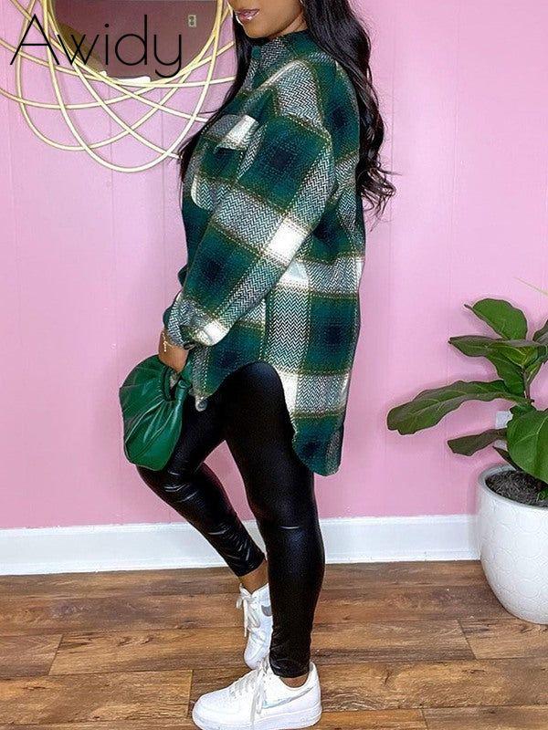 Plaid Shirt Jacket--Clearance
