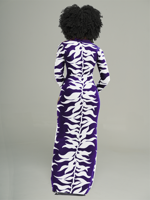 Bedrucktes Kleid mit Knopfleiste vorne – Ausverkauf