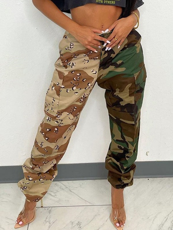 Pantalon cargo camouflage combiné