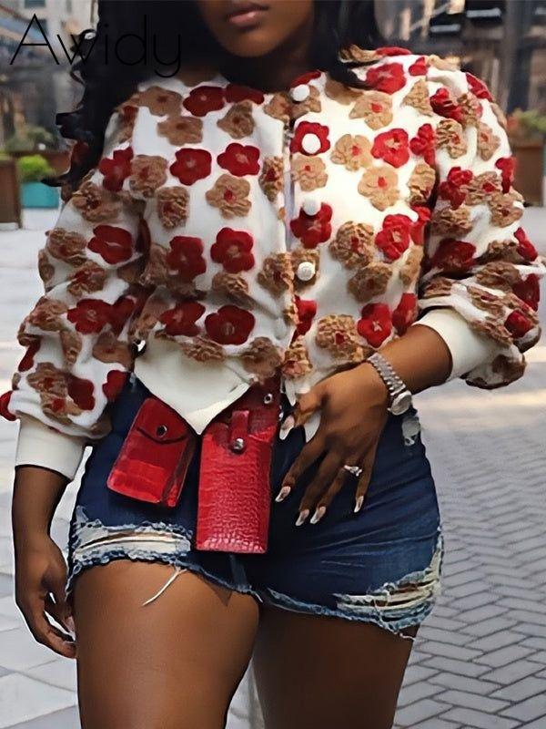 Floral Bomber Jacket