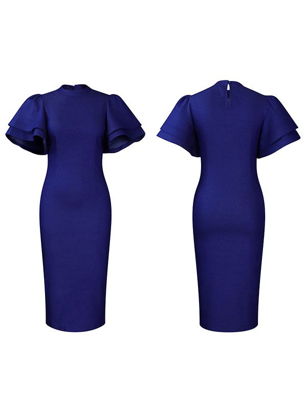 Robe en jean à manches cloche