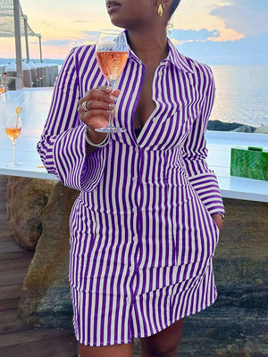 Indiebeautie – Gestreiftes Hemdkleid