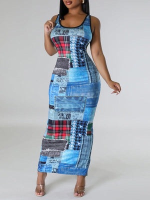 Robe débardeur imprimée - Liquidation