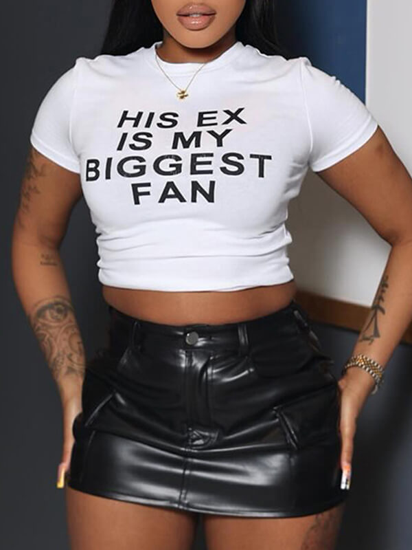 T-shirt à slogan imprimé