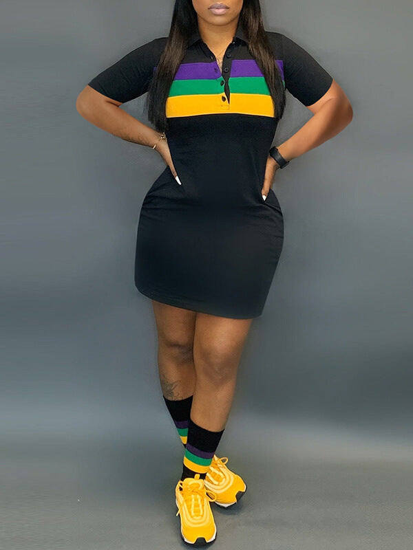 Gestreiftes Polokleid