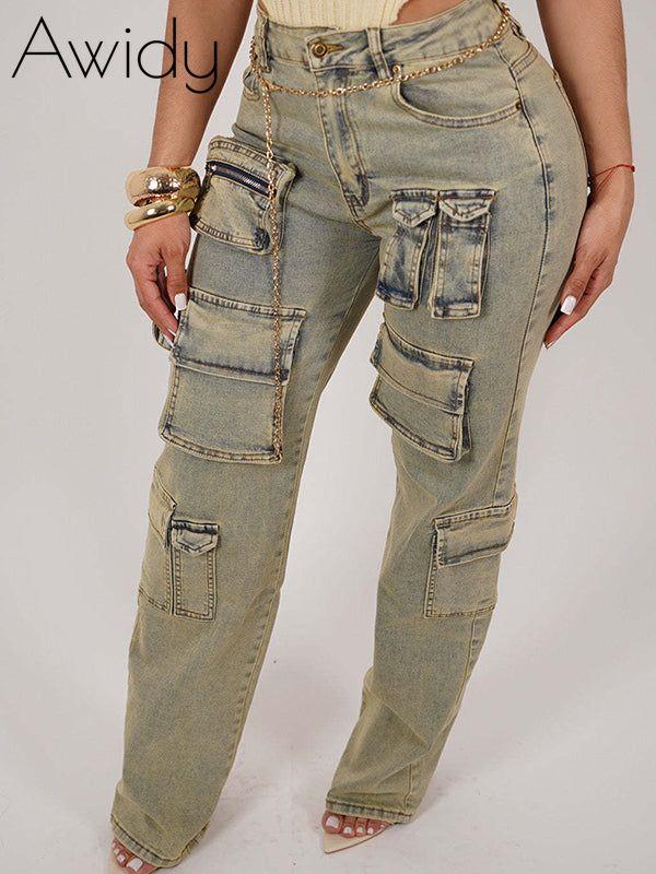 Vintage Cargo Jeans Green