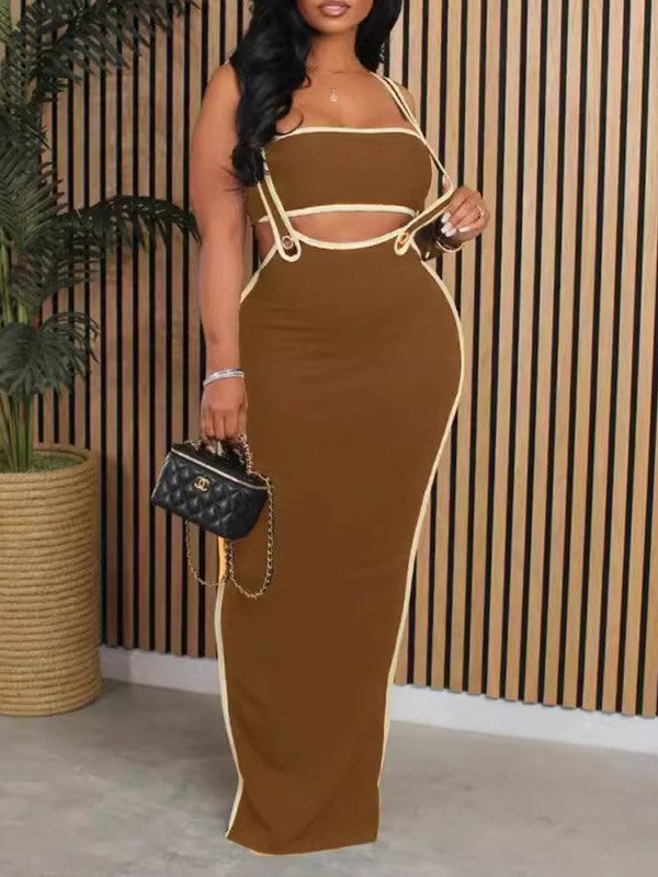 Set aus Bandeau-Top und Strapsrock