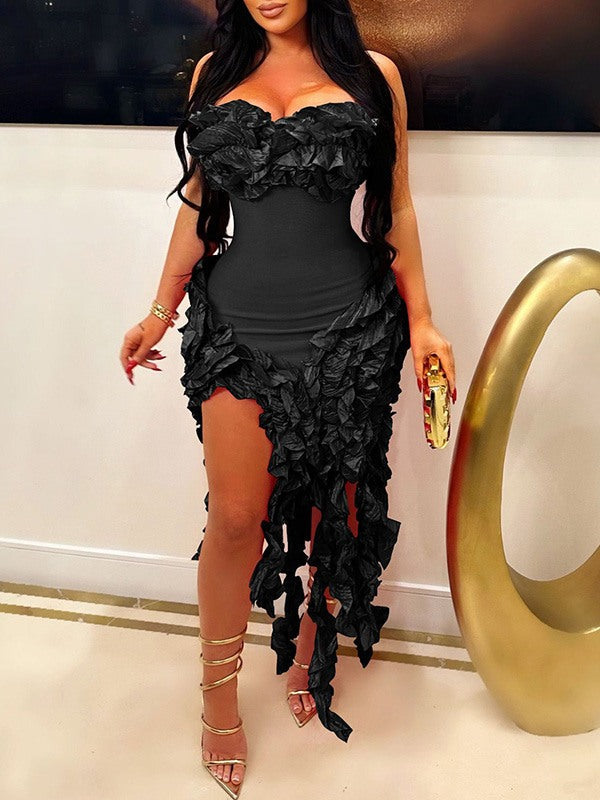 Robe bustier à volants Indiebeautie