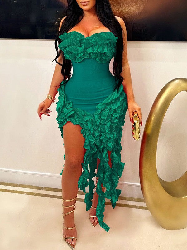 Robe bustier à volants Indiebeautie