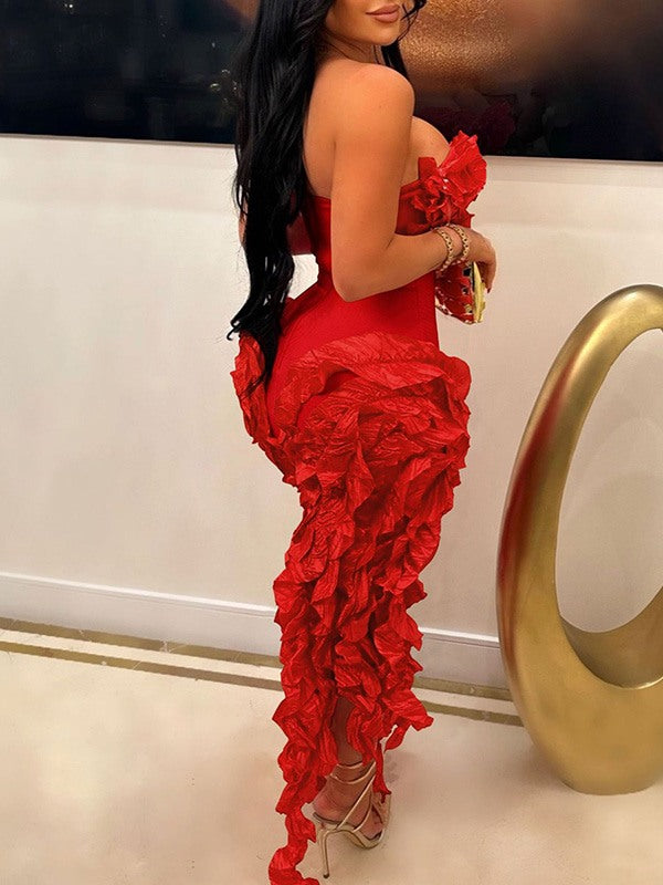 Robe bustier à volants Indiebeautie