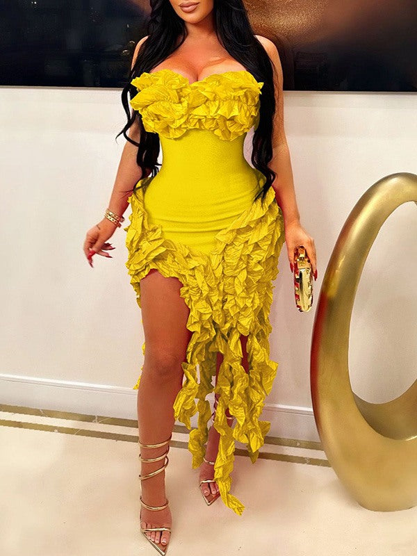 Robe bustier à volants Indiebeautie