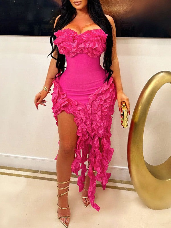 Robe bustier à volants Indiebeautie