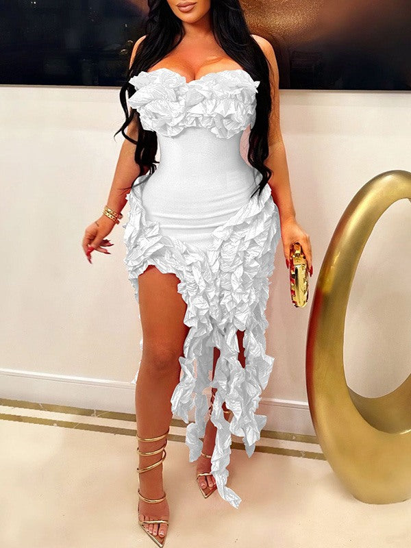 Robe bustier à volants Indiebeautie