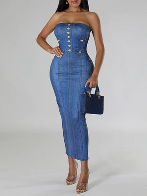 Robe bustier imprimée - Liquidation