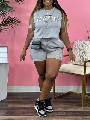 Set aus T-Shirt und Shorts mit Logo – Ausverkauf