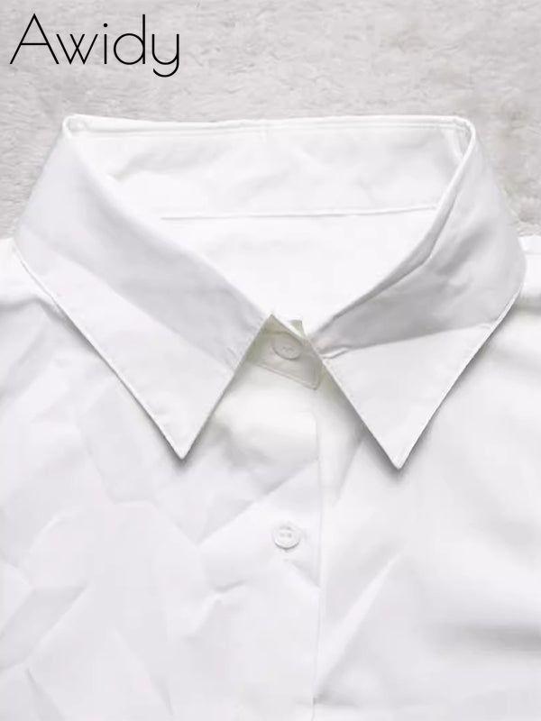 Short-Sleeve Ruffle Shirt Dress