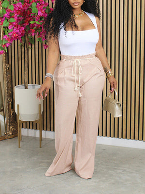 Indiebeautie – Hose mit elastischer Taille und Bindeband