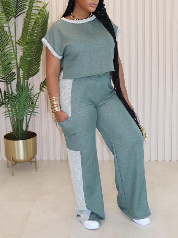 Ensemble combiné bicolore 2 pièces