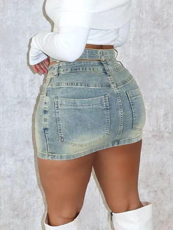 Jeans-Minirock