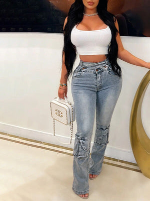 Indiebeautie Jeans mit doppelter Taille