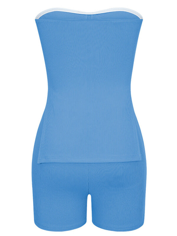 Ensemble haut tube et short côtelés