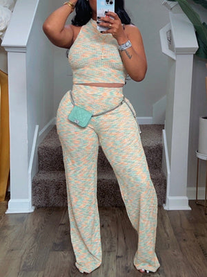 Indiebeautie – Bedrucktes Tanktop und Hosen-Set