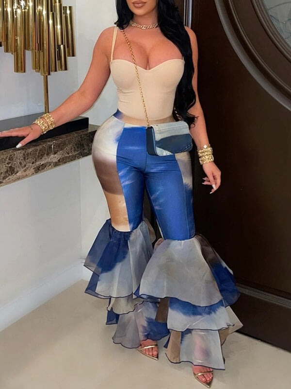 Bedruckte Schlaghose