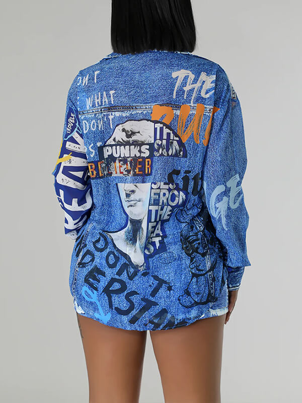 Ensemble chemise et short en jean