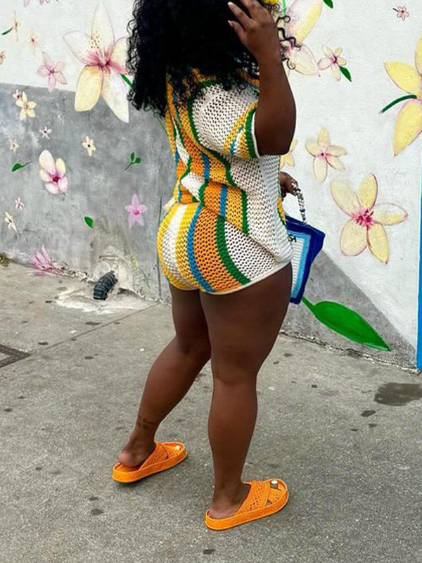 Indiebeautie Stripe Knit 2PC Set