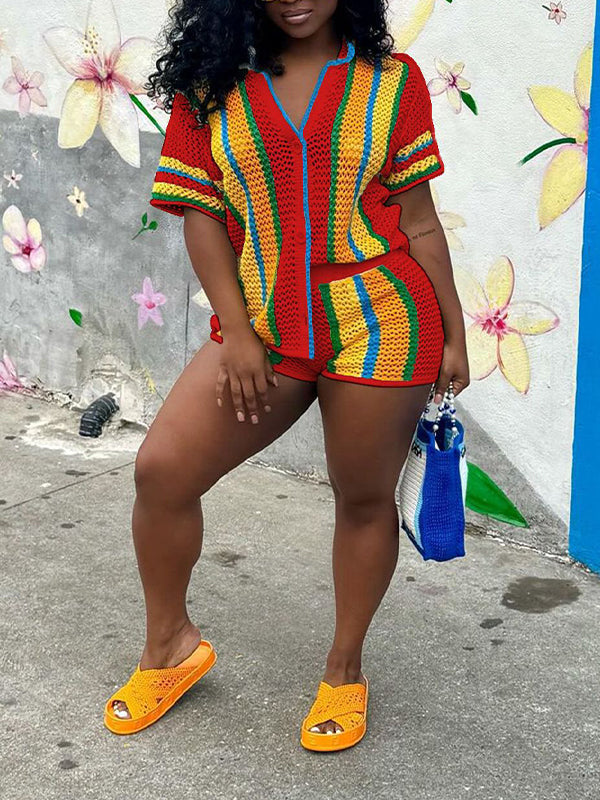 Indiebeautie Stripe Knit 2PC Set