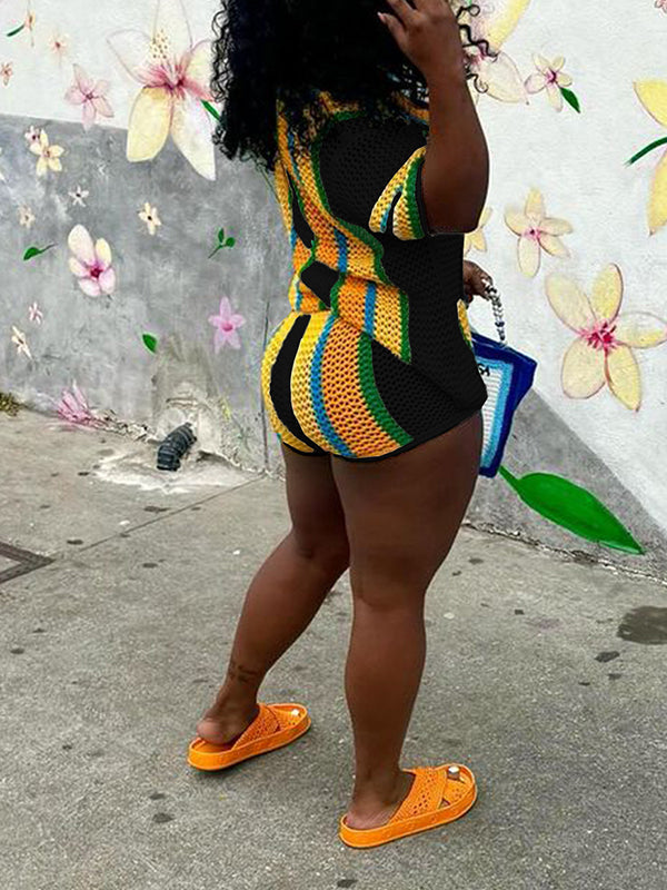 Indiebeautie Stripe Knit 2PC Set