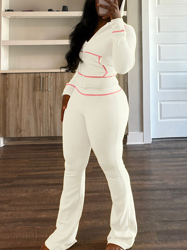 Ensemble sweat à capuche et pantalon zippés Indiebeautie