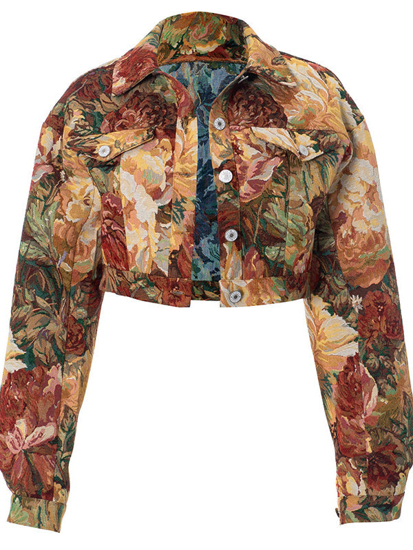Indiebeautie Printed Button-Front Jacket