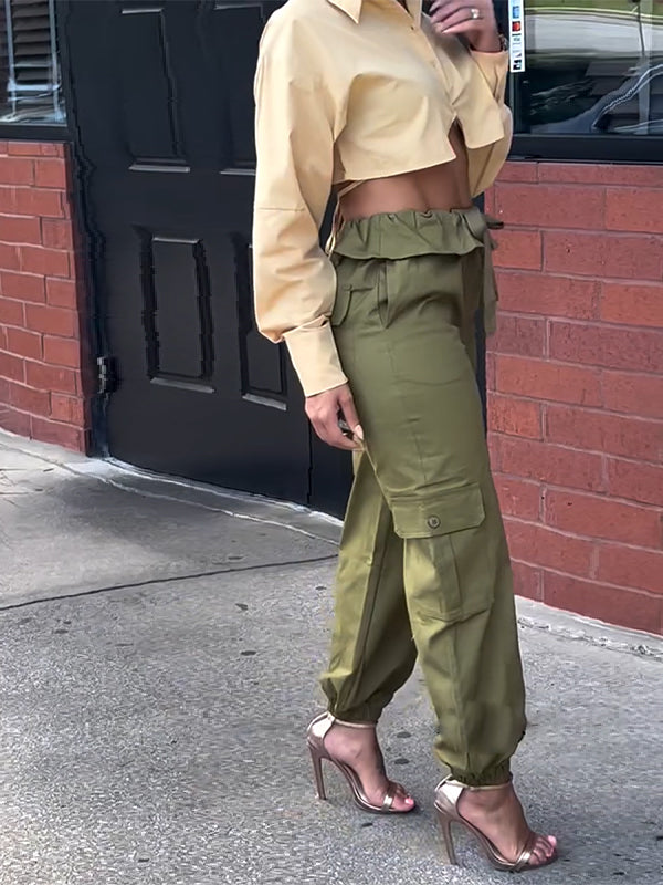 Indiebeautie – Cargohose mit Bindeband
