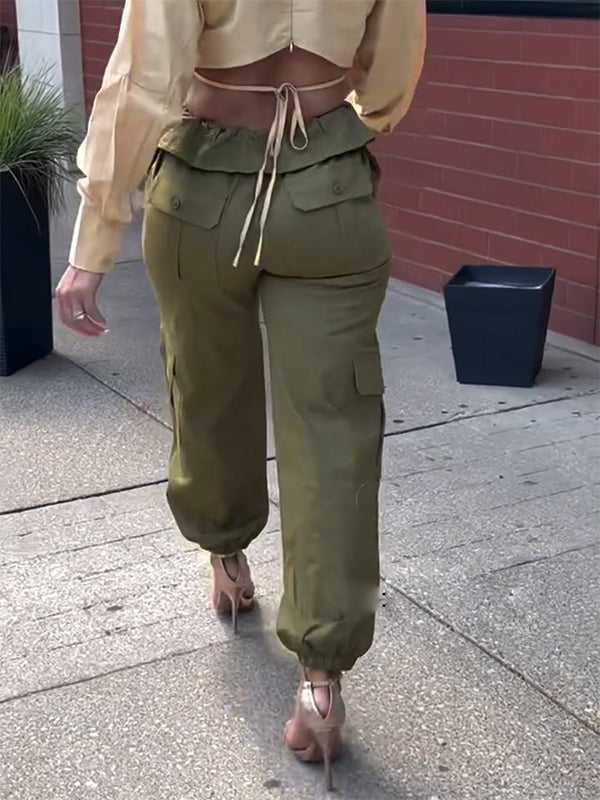 Indiebeautie – Cargohose mit Bindeband